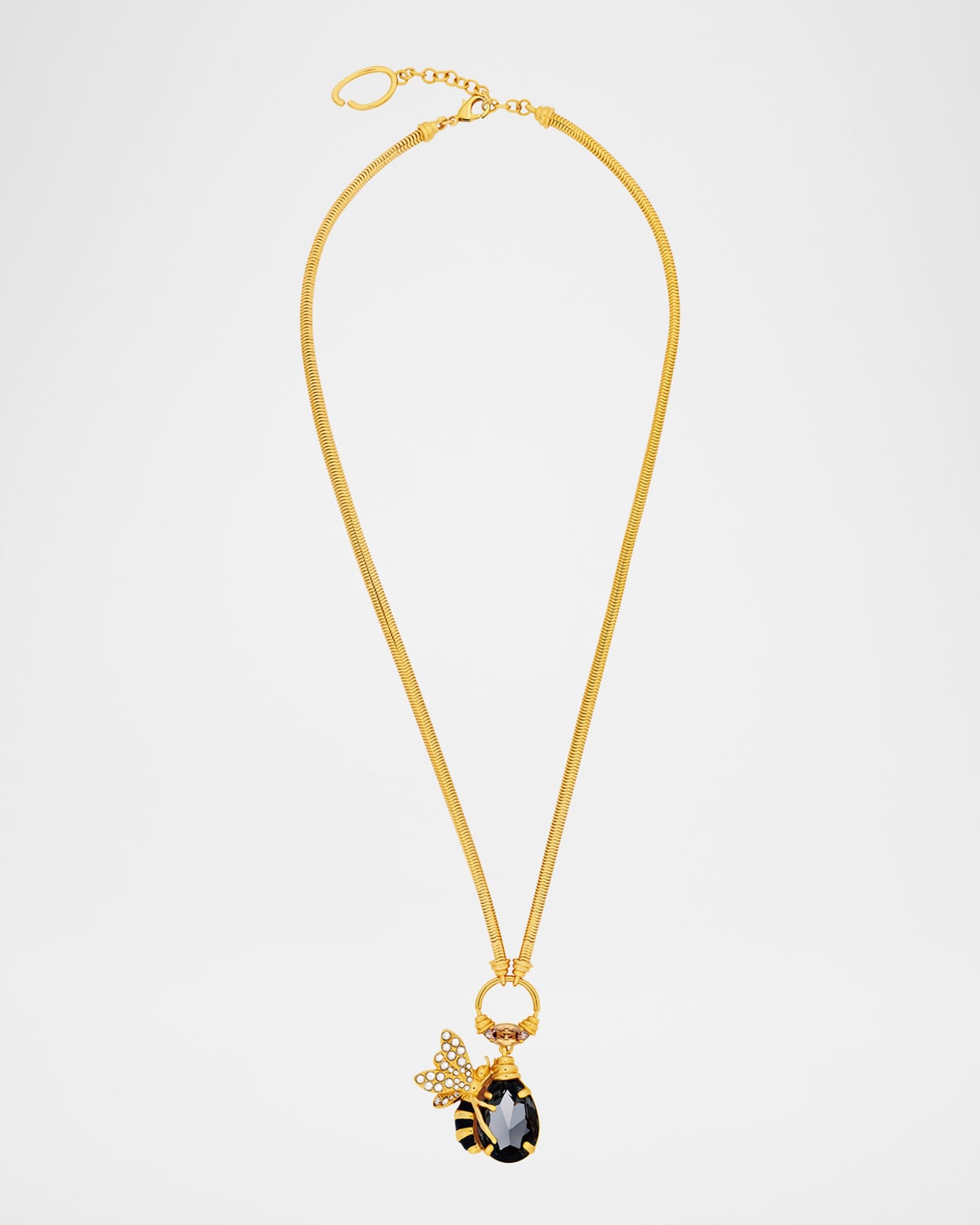 Oscar de la Renta Bee Crystal Pendant Necklace