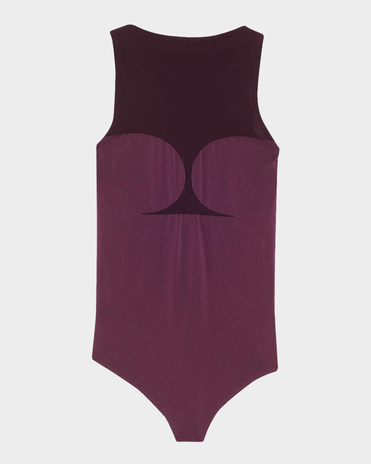 Wolford Corset-Effect Sleeveless Bodysuit with Sheer Panels