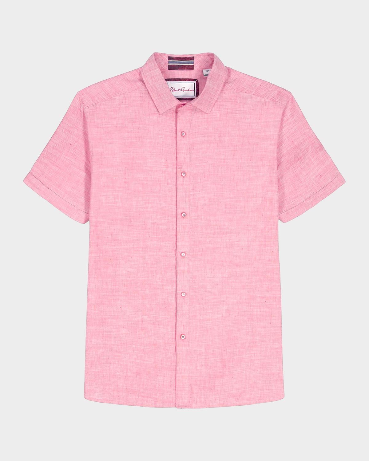 Robert Graham Men's Sutton Solid Linen-Cotton Shirt