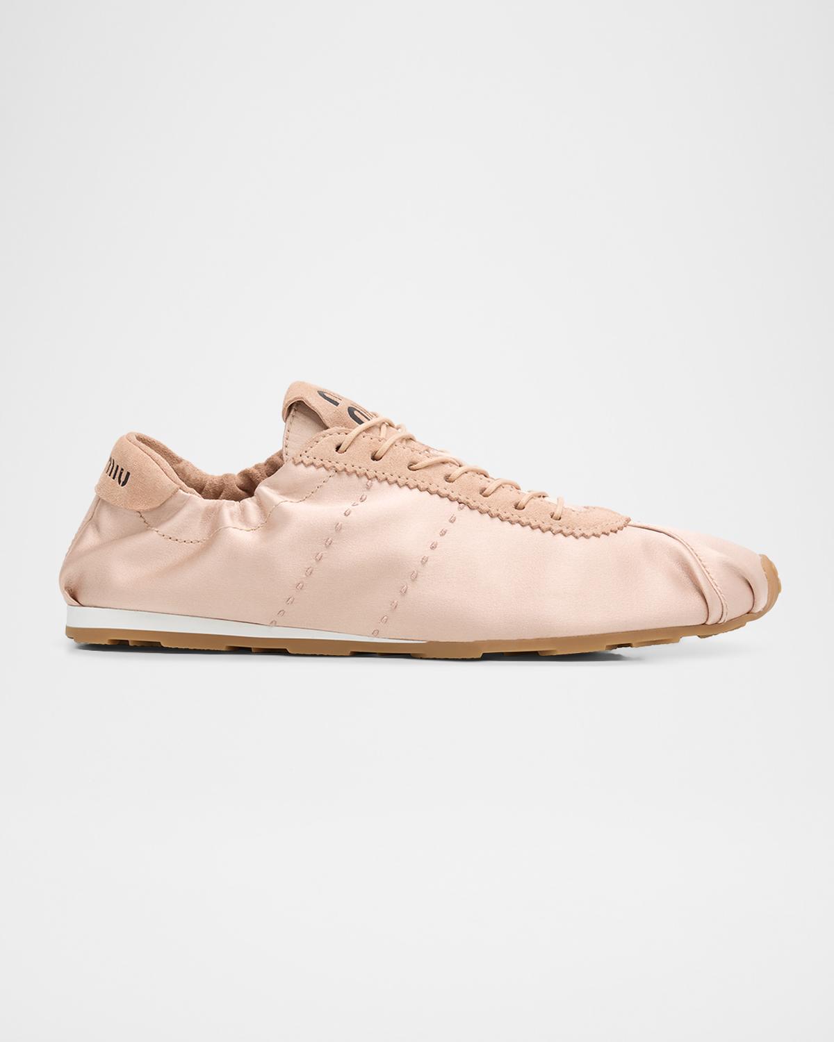 Miu Miu Satin Retro Runner Sneakers