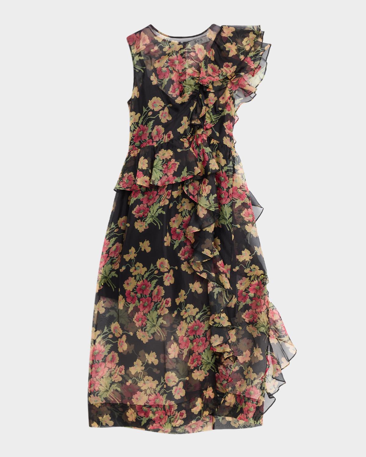 Sea Cornelia Floral Organza Midi Dress