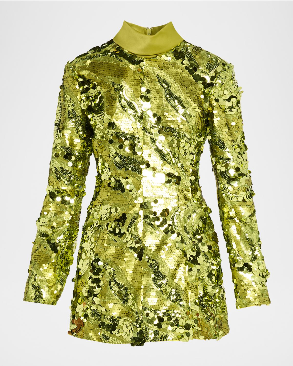 AKNVAS Toni Sequined Mini Dress