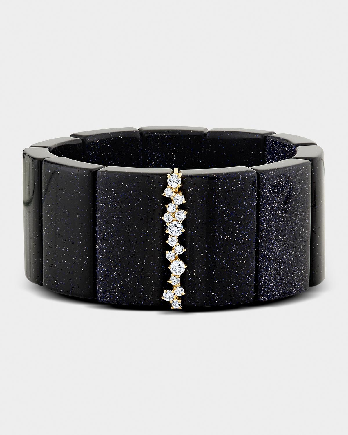 14K Diamond Cocktail Bead Bracelet, 30mm