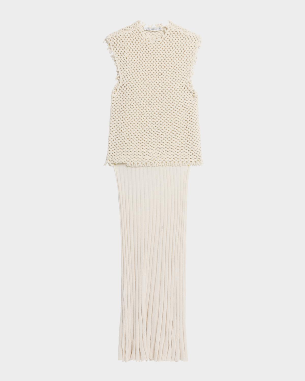 Christopher Esber Lattice Knit Tank Dress