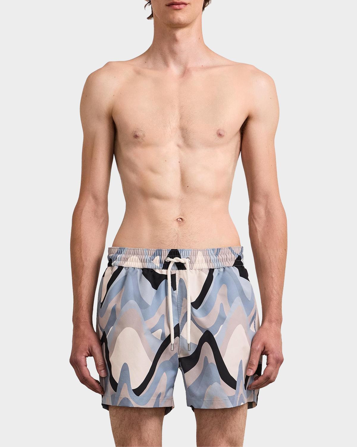 Frescobol Carioca Men's Rio Printed Swim Shorts