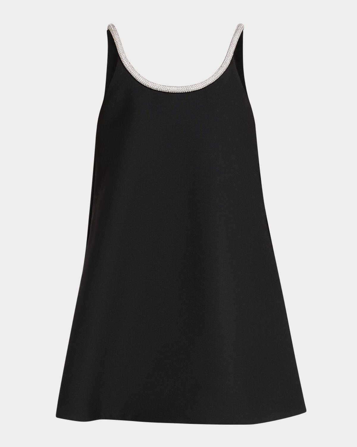 Róhe Crystal Appliqué A-Line Mini Dress