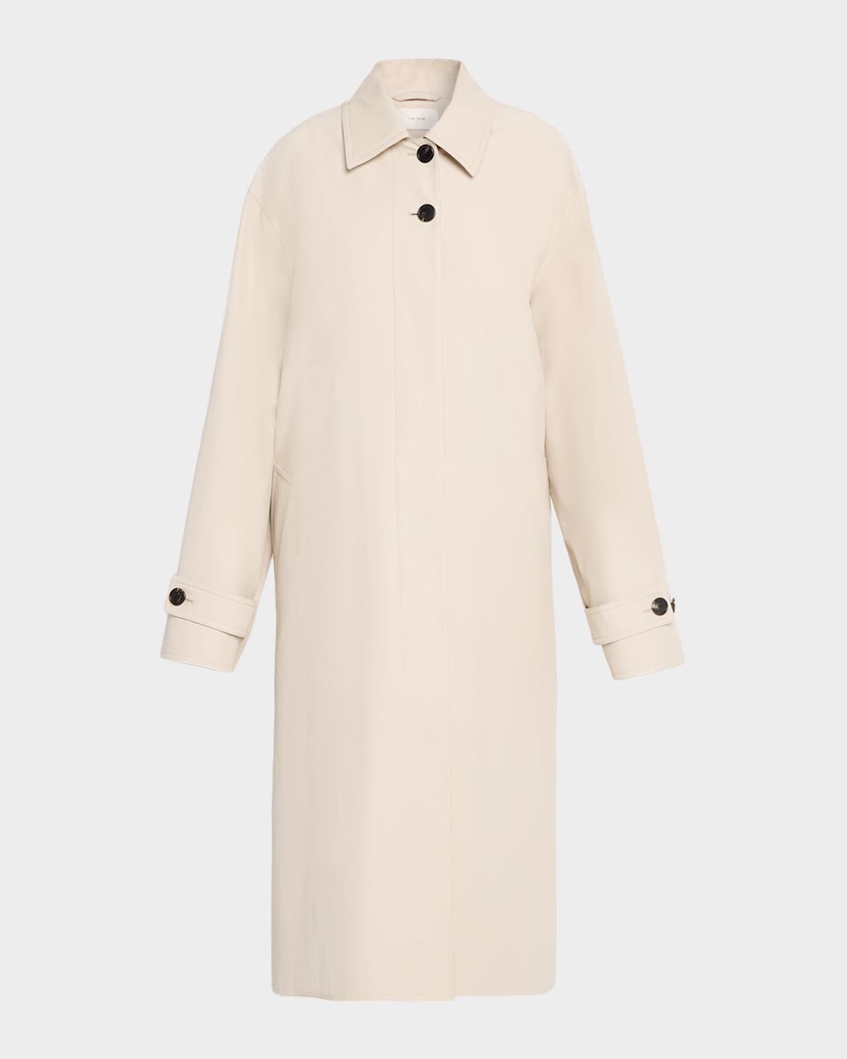 The Row Lolana Single-Breasted Long Trench Coat