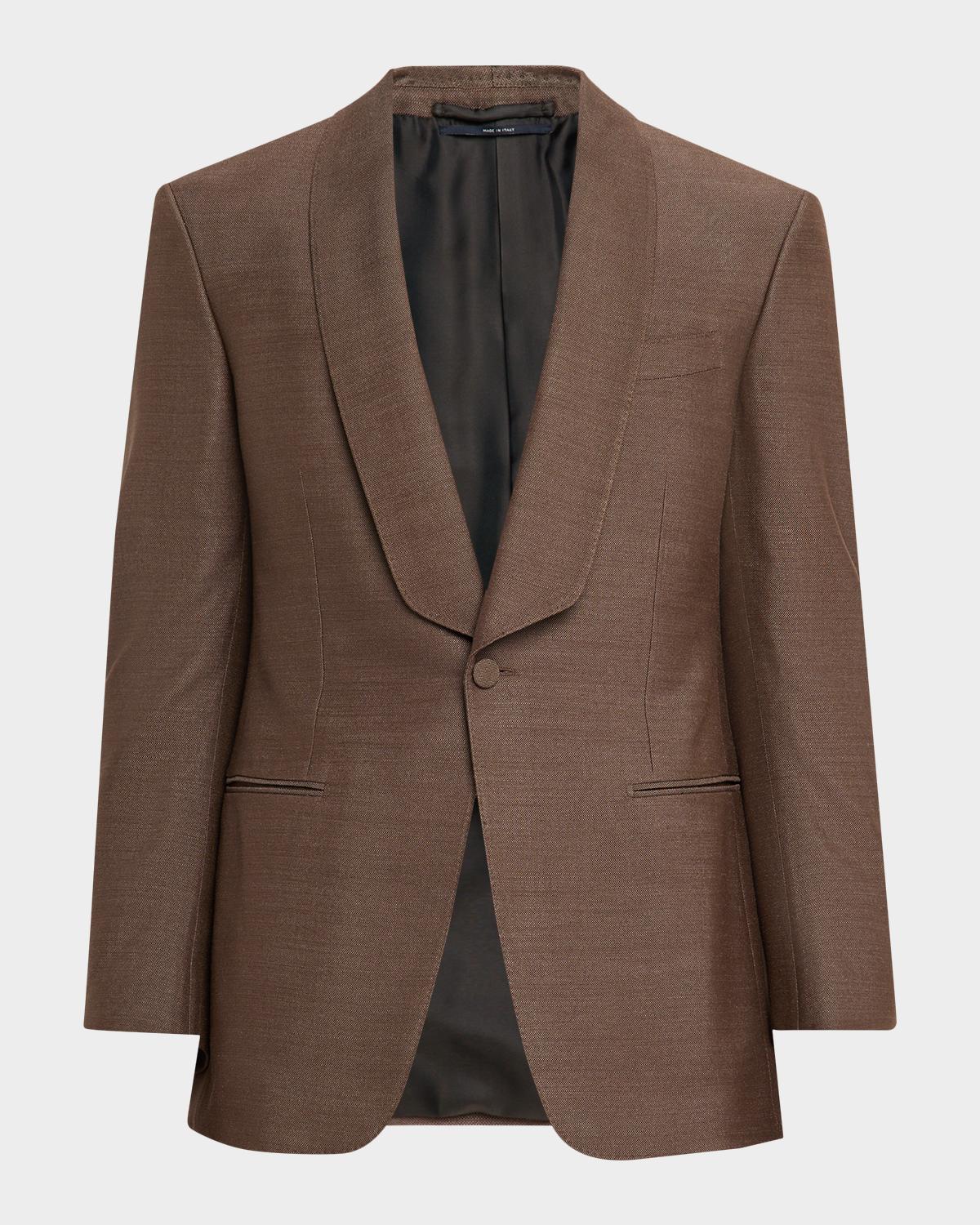 dunhill Men's Silk Hopsack Shawl Collar Sport Coat