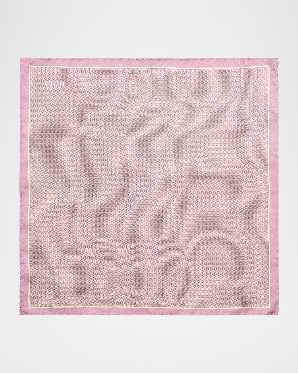 Eton Men's Geometric Silk Pocket Square