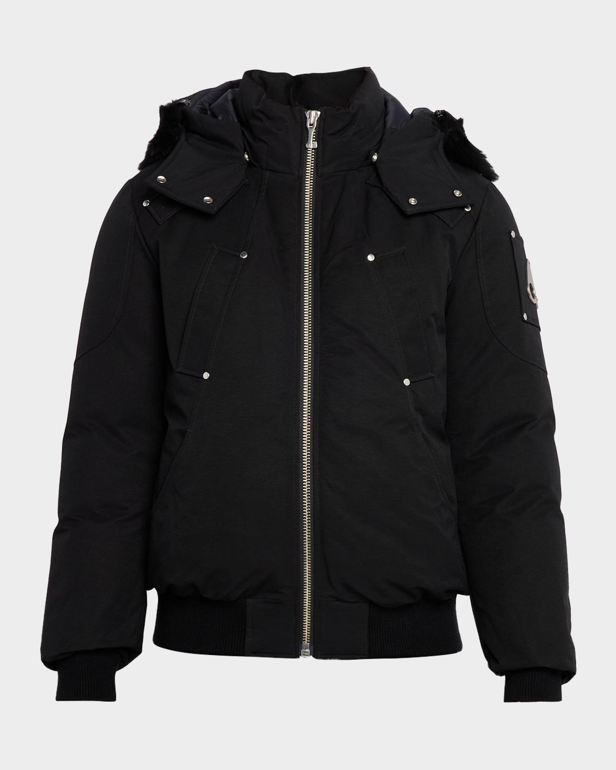 Moose Knuckles Men's Original Ballist Shearling Trim Bomber Jacket