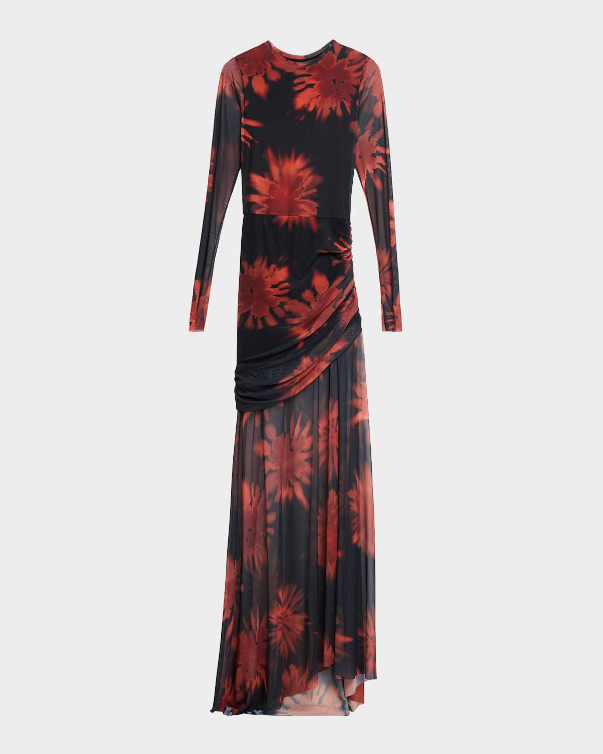 JBQ Serene Floral Mesh Maxi Dress