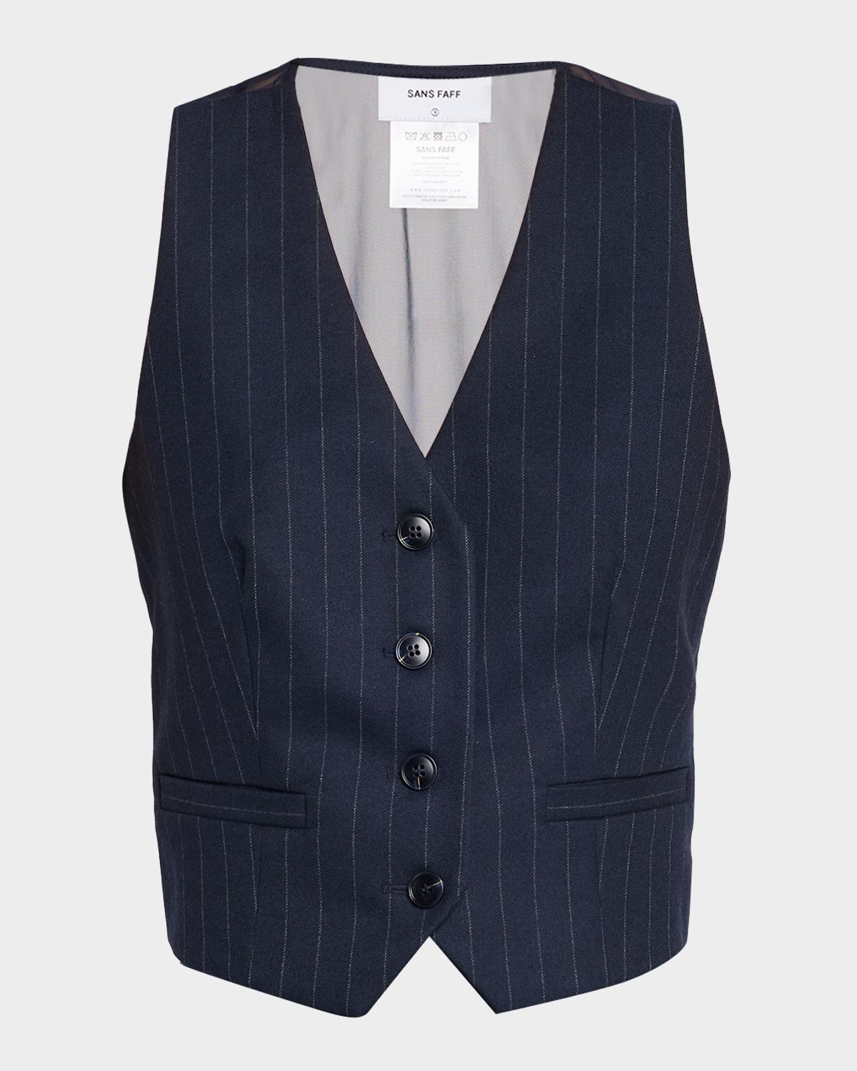 Sans Faff Atlas Pinstripe Twill Vest