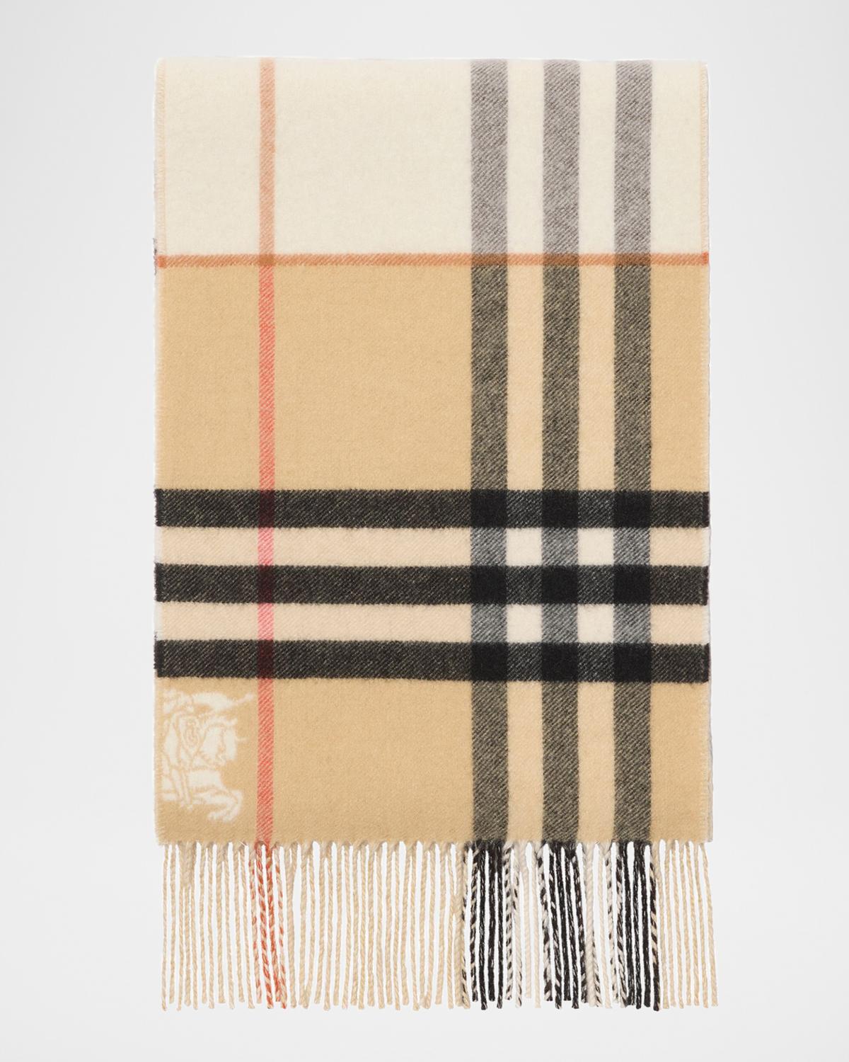 Burberry Double-Faced Cashmere EKD Scarf