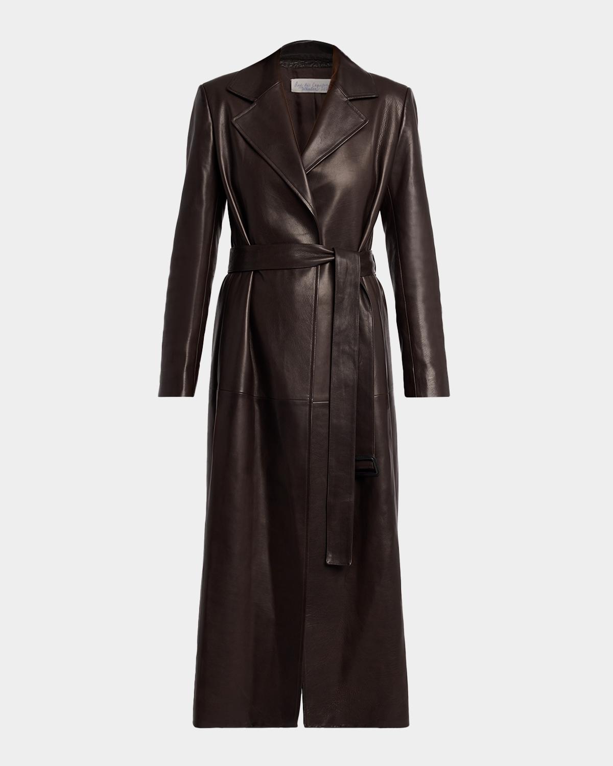 The Row Raisa Belted Leather Coat