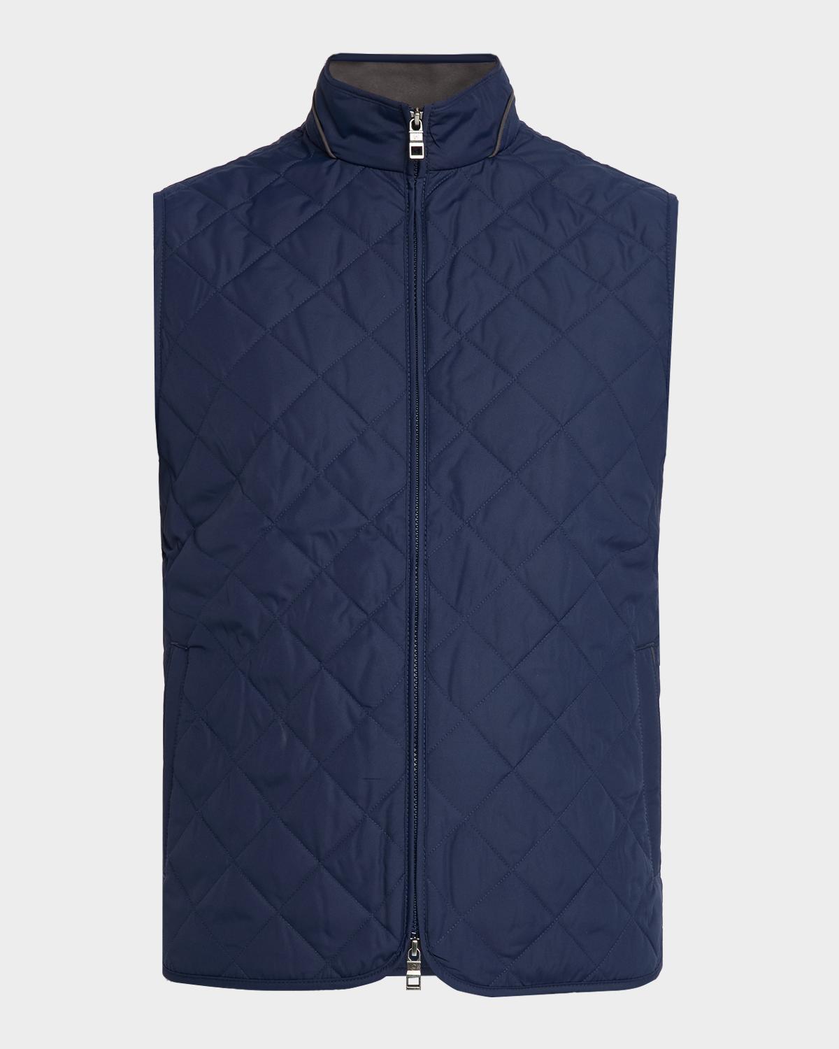 Peter Millar Men's Essex Quilted Stand-Collar Vest