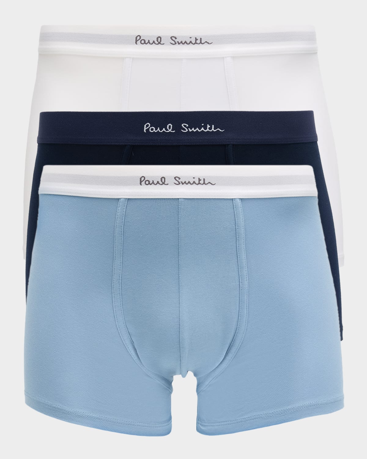 Paul Smith Men 's olid Cotton 3-Pack Boxer Briefs