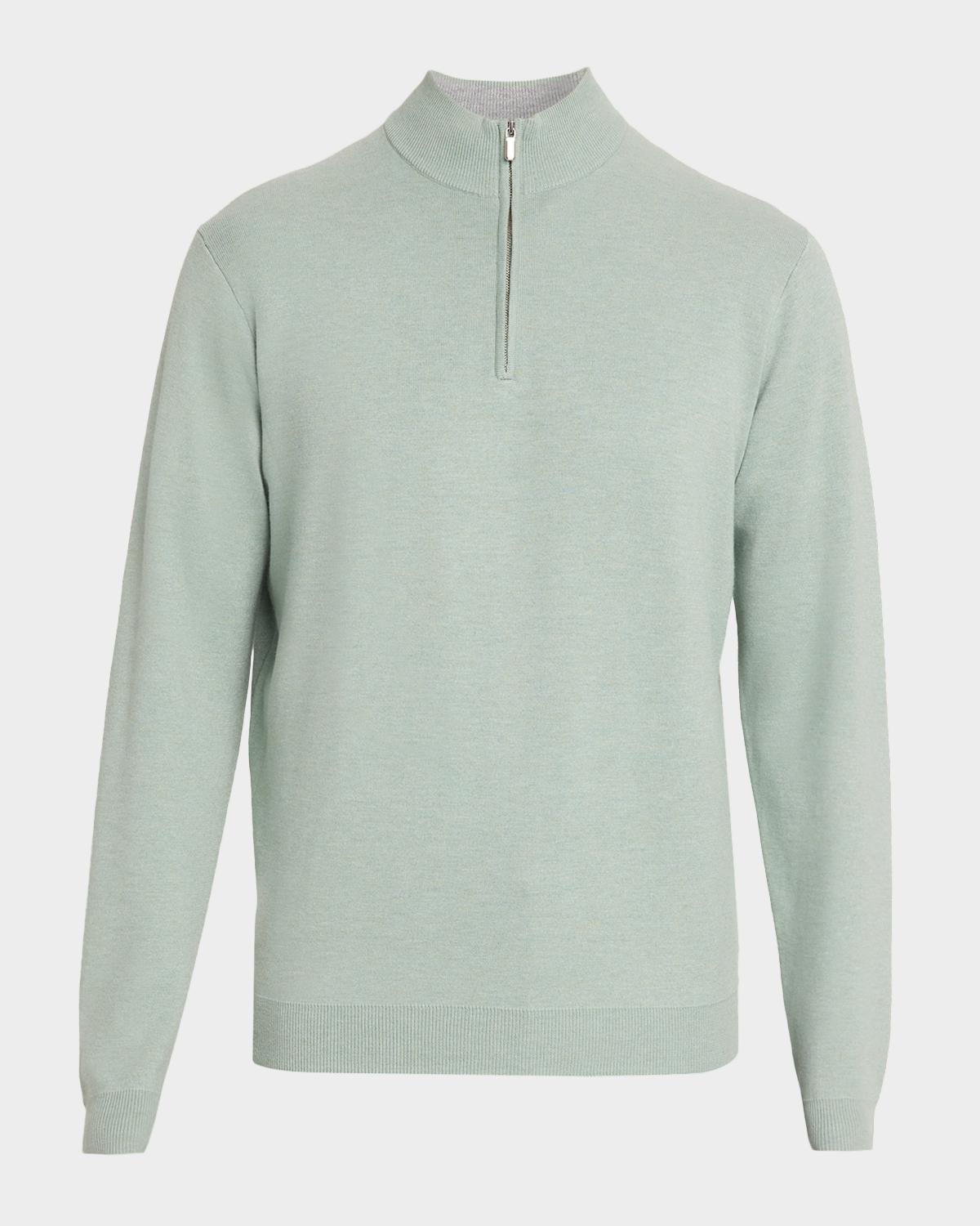 Peter Millar Men's Coolspun Lite Cotton Quarter-Zip Sweater