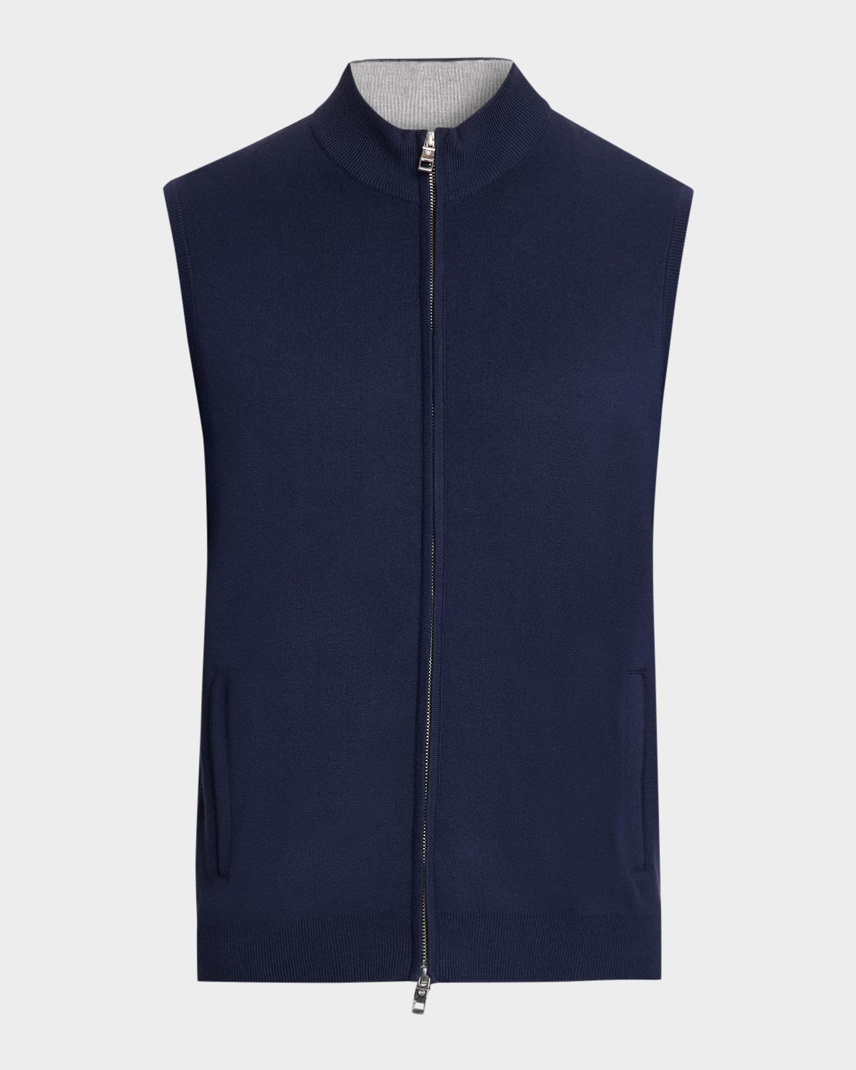 Peter Millar Men's Coolspun Lite Full-Zip Sweater Vest