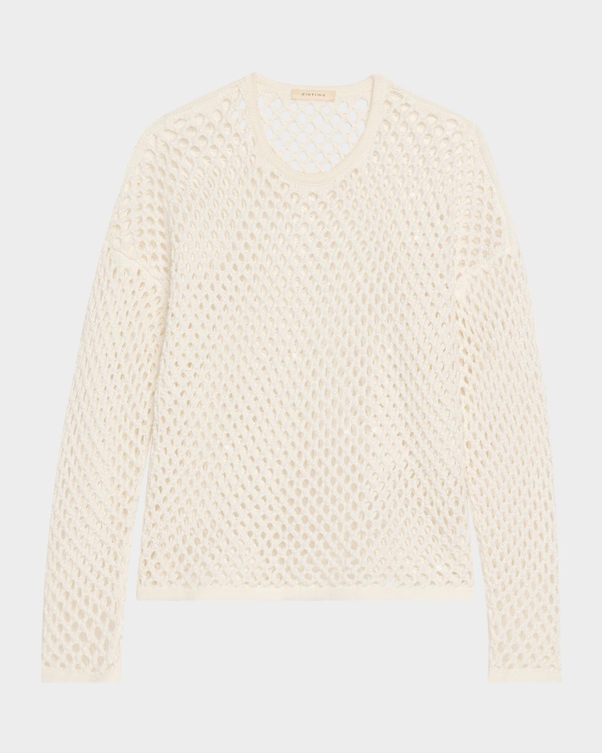 Diotima Leeward Crystal Crochet Knit Top