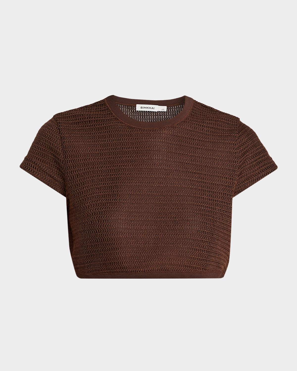 SIMKHAI Lidie Knit Crop Top