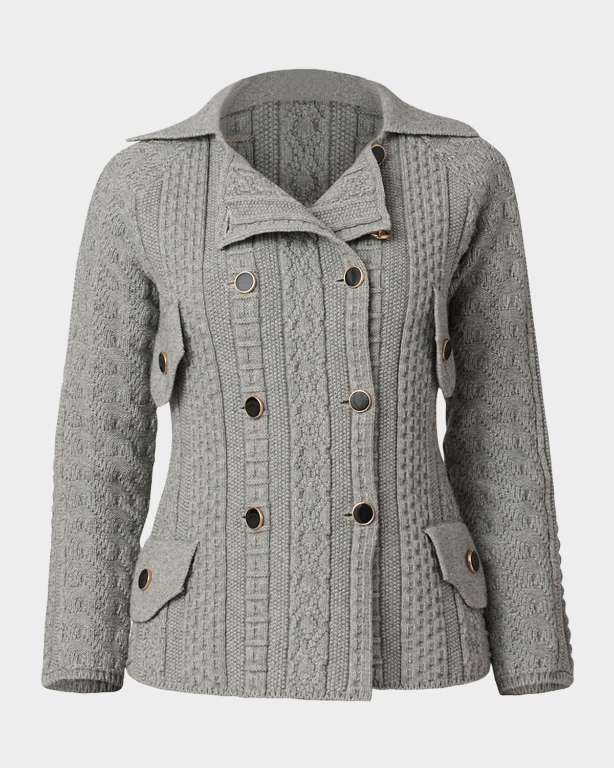 Shoshanna Wes Double-Breasted Knit Jacket