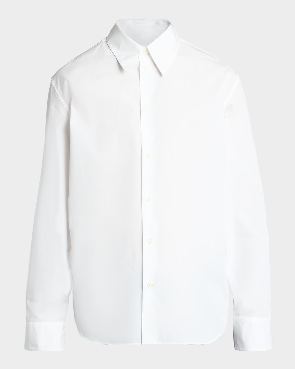 Jil Sander Men's Monday Cotton Poplin Point-Collar Sport Shirt