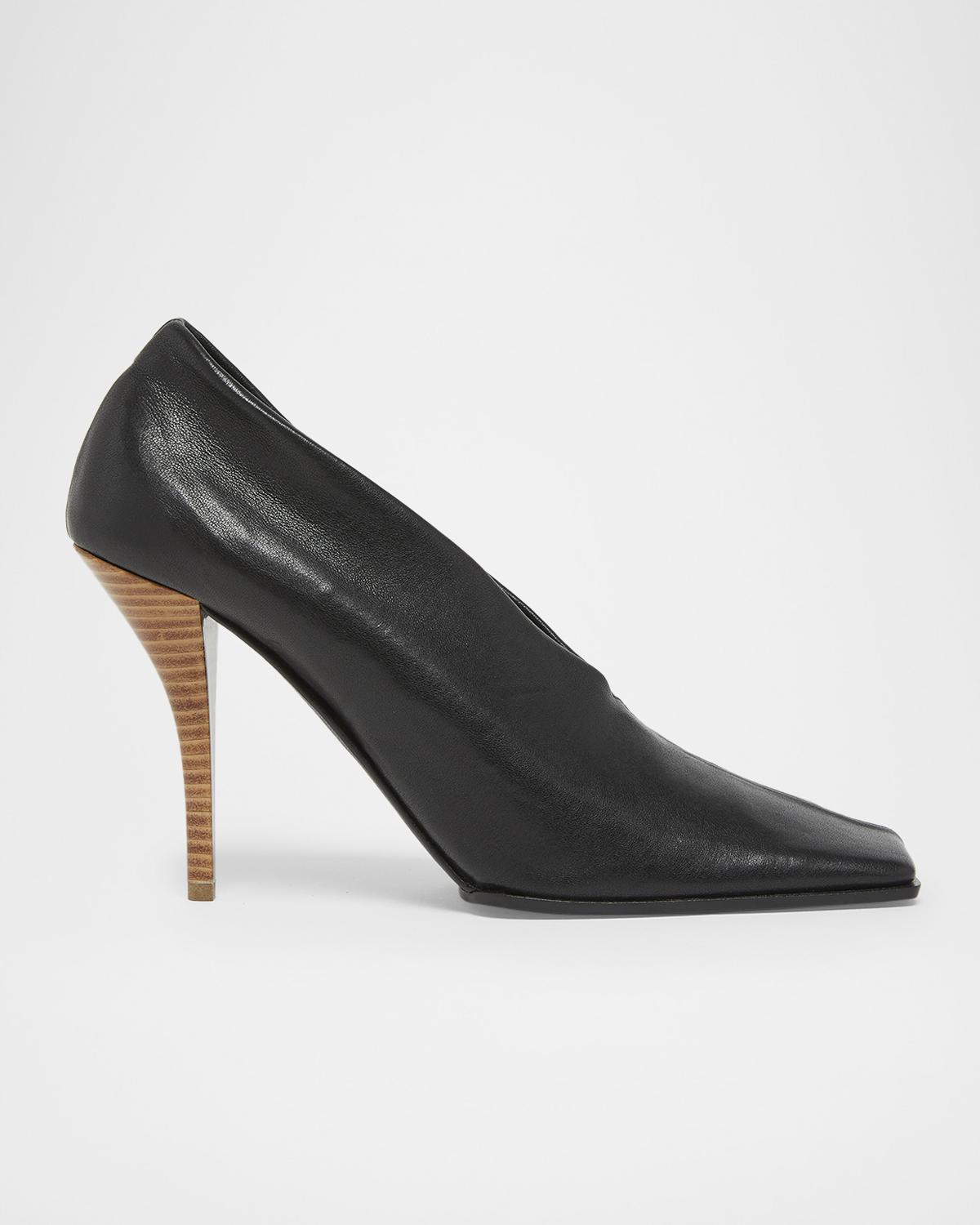 ALAÏA 90mm Square-Toe Leather Pumps