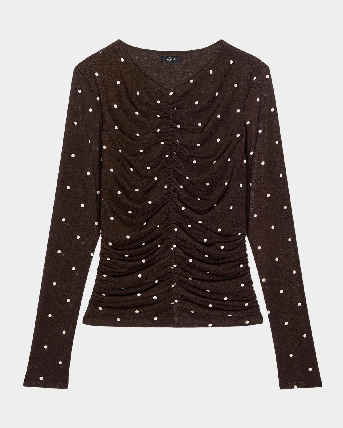 Rails Georgina Ruched Long-Sleeve Top