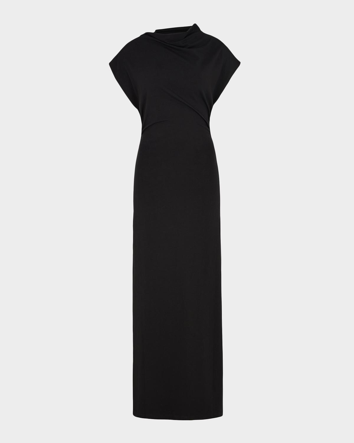 Akyn Studio Lola Asymmetric Fitted Maxi Dress