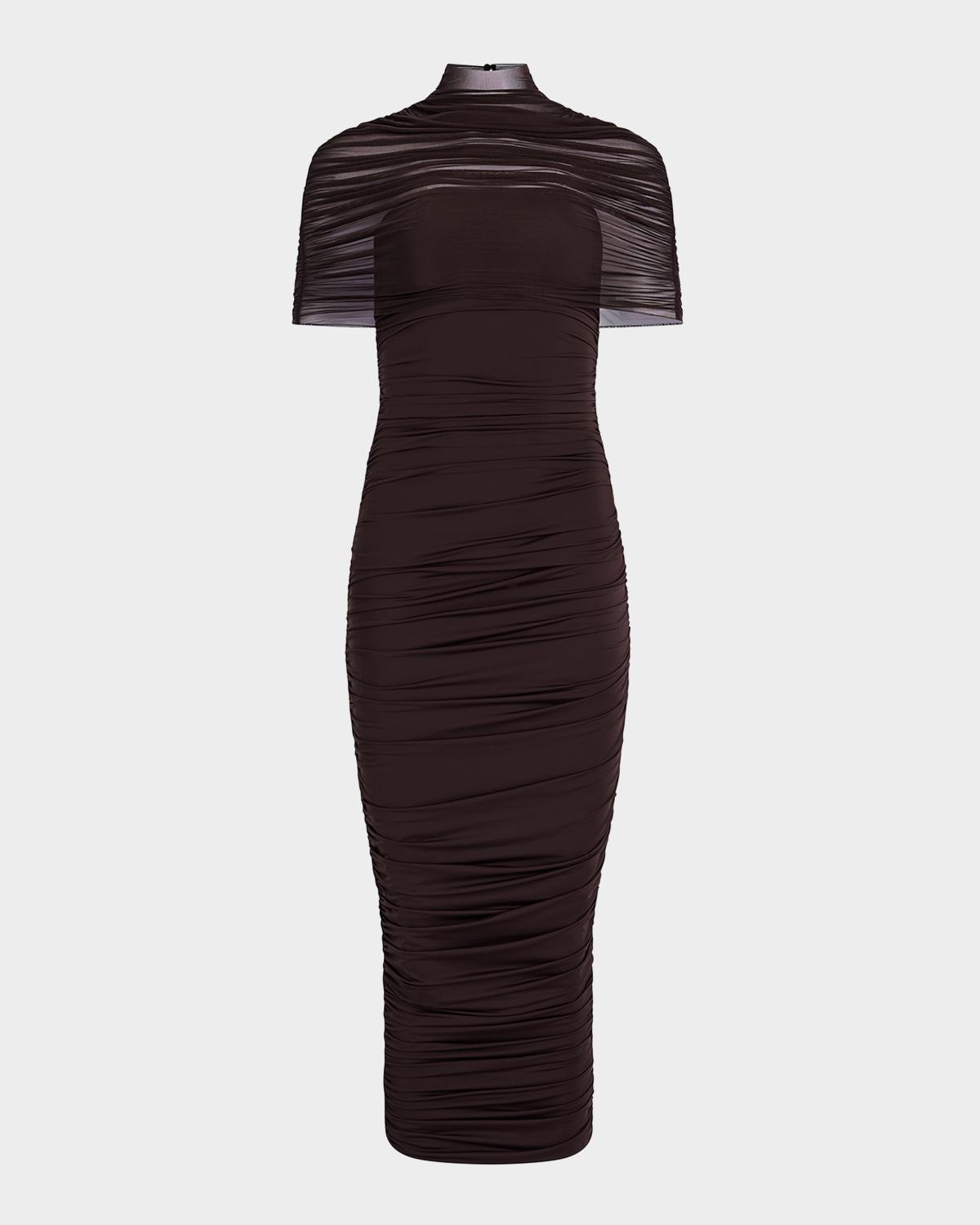 SEROYA Roberta Ruched Midi Dress