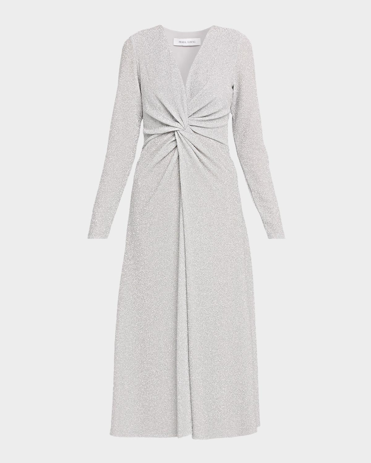 Prabal Gurung Twist Front Long Sleeve Dress