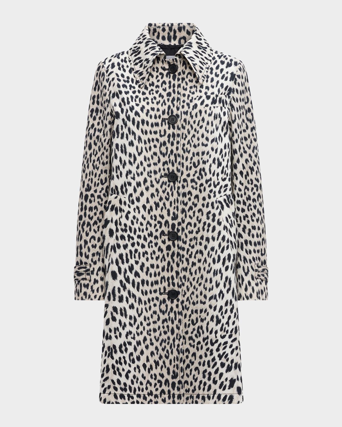 Callas Milano Alaine Animal-Print Car Coat