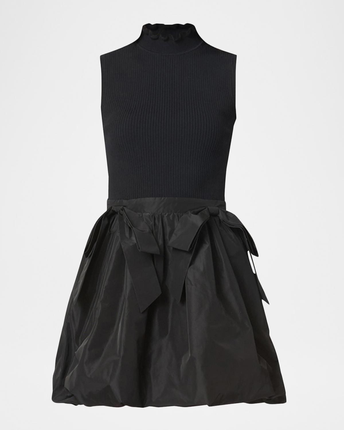 Shoshanna Brandy Mixed Media Bubble Mini Dress