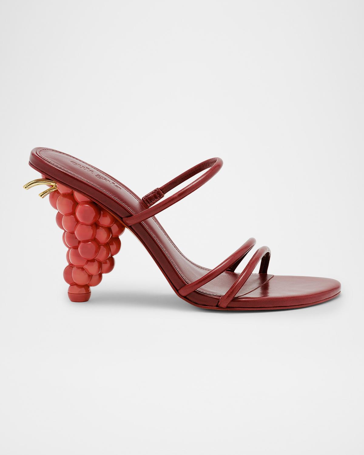 Cult Gaia Grape Leather Sandals
