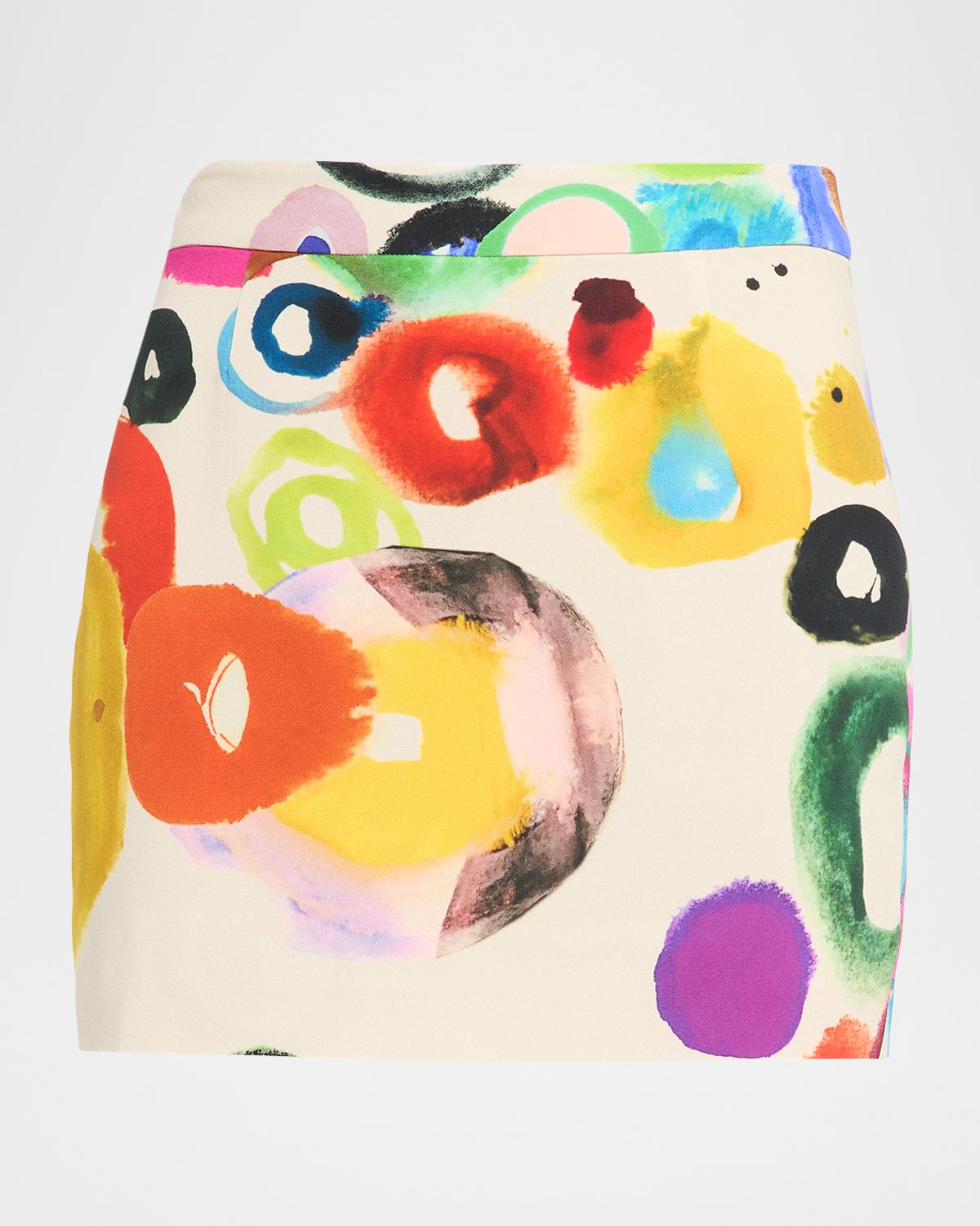 Libertine Jh Gouache Slim Mini Skirt