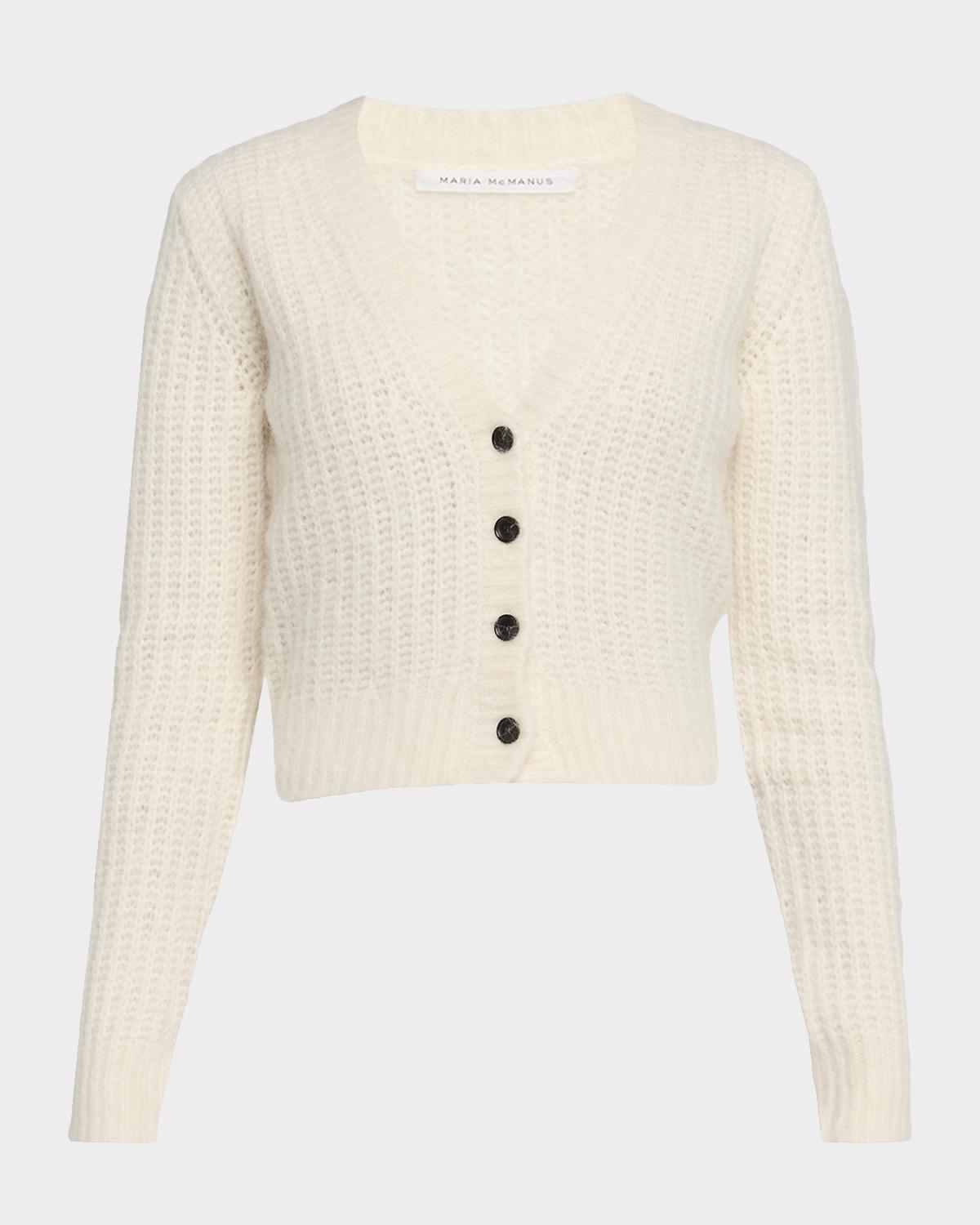 MARIA MCMANUS Cropped Wool-Blend Cardigan