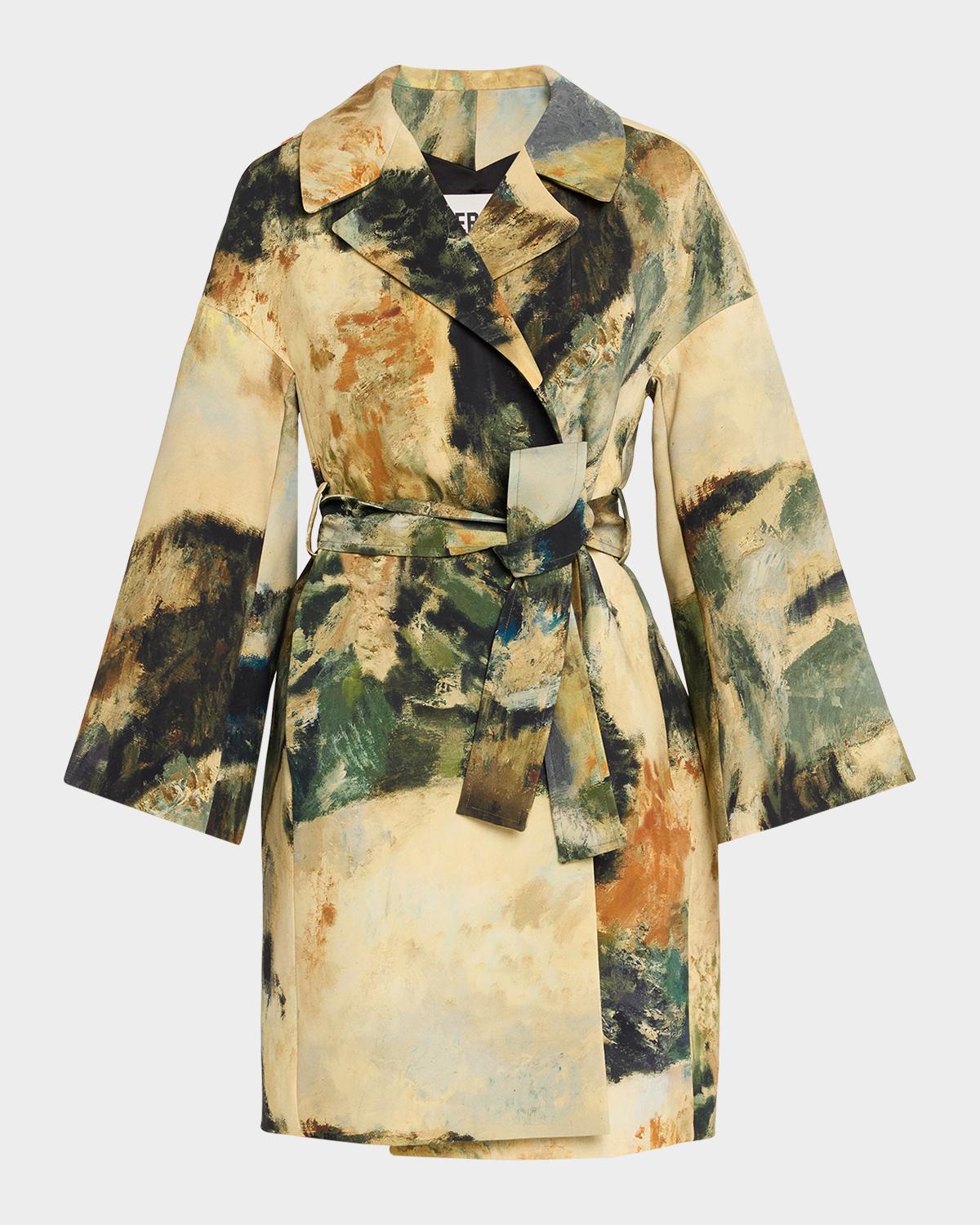 Libertine Modernist Lands Silk Vienna Wrap Coat