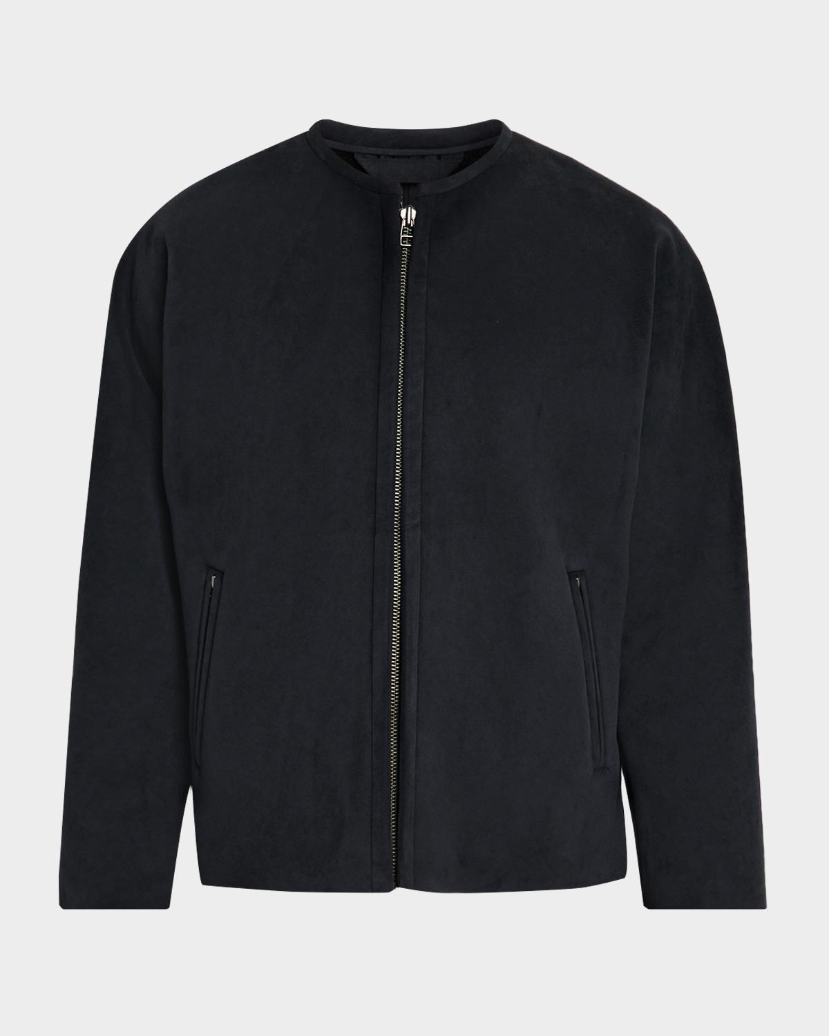 IM MEN Men's Ultra Boa Faux Suede Full-Zip Blouson