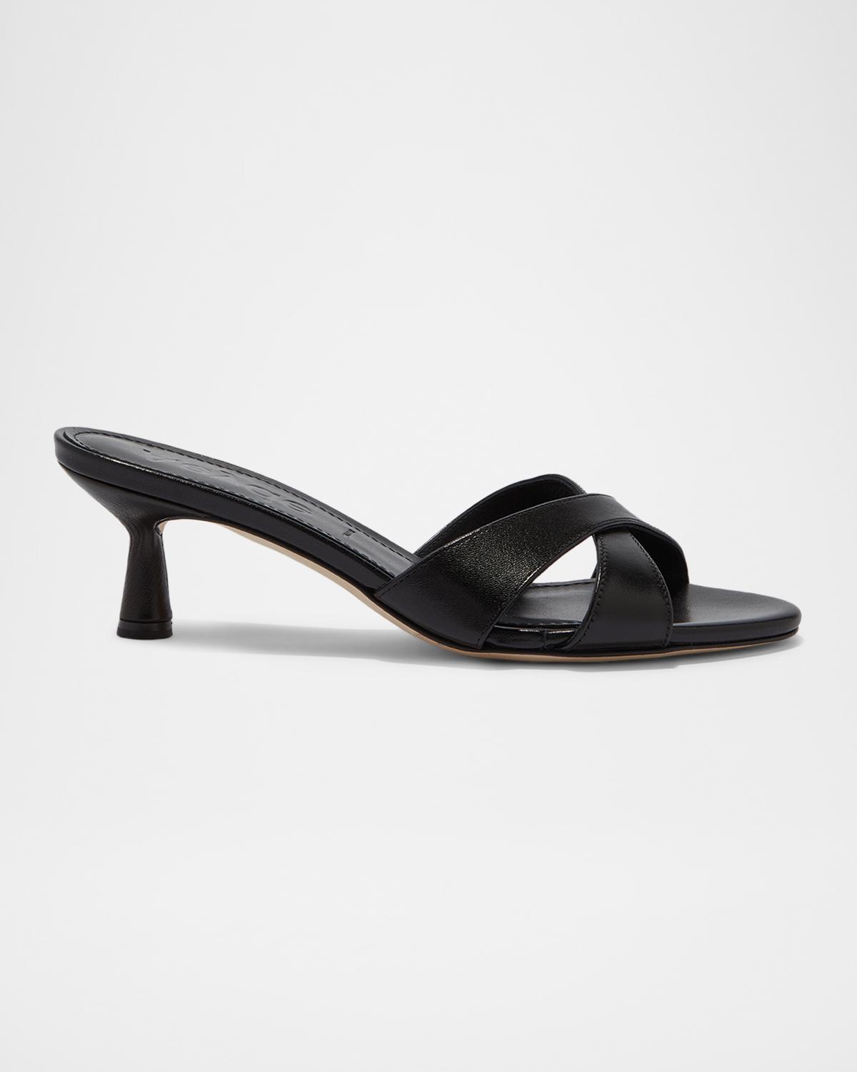 55mm Vero Nappa Leather Slide Sandals