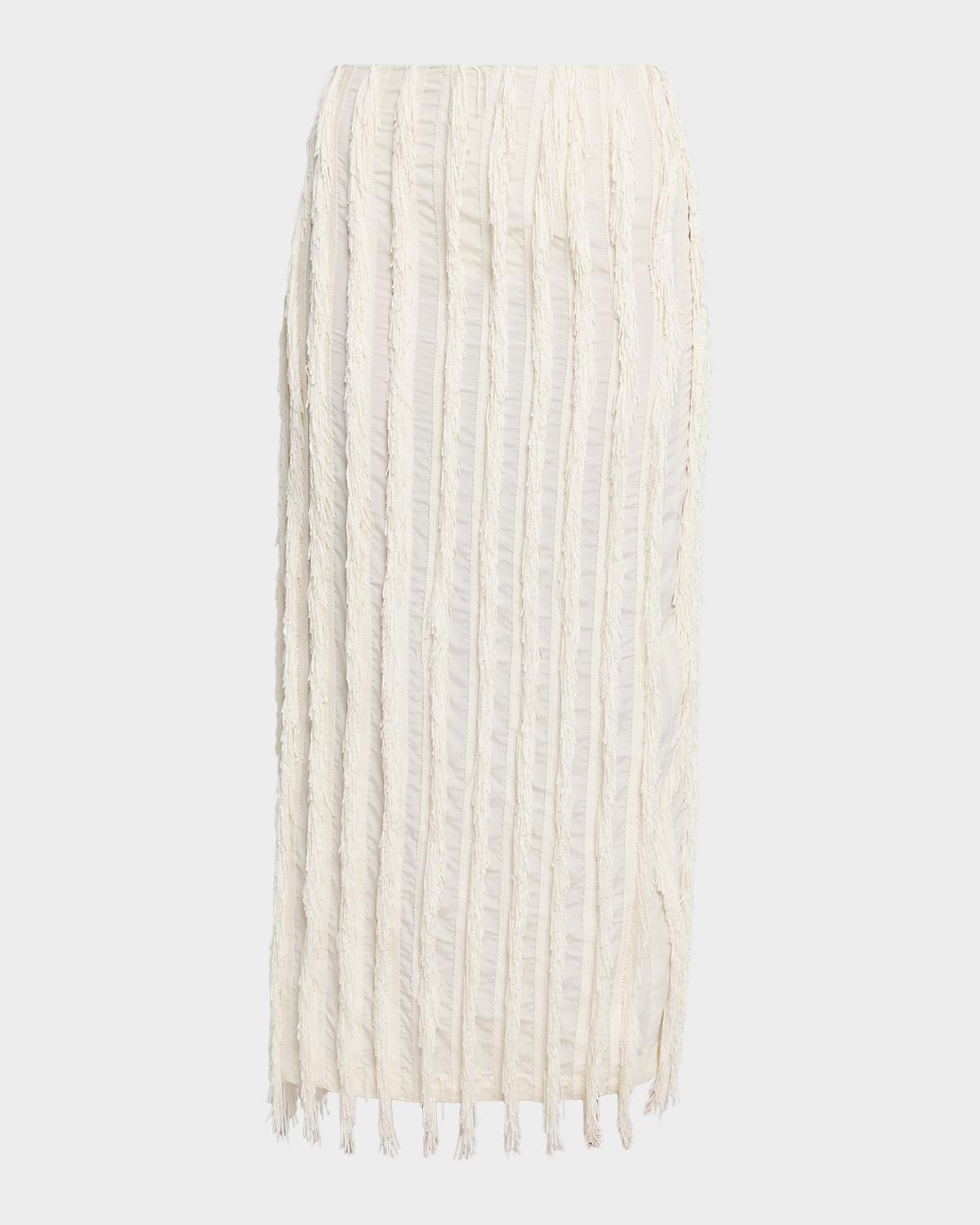 ZANKOV Merino Wool/Silk Pleated Maxi Skirt