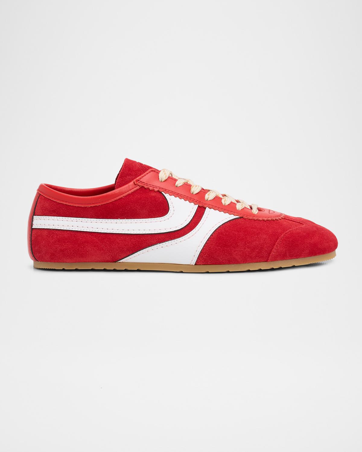 Dries Van Noten Men's Destin Mixed Leather Retro Sneakers