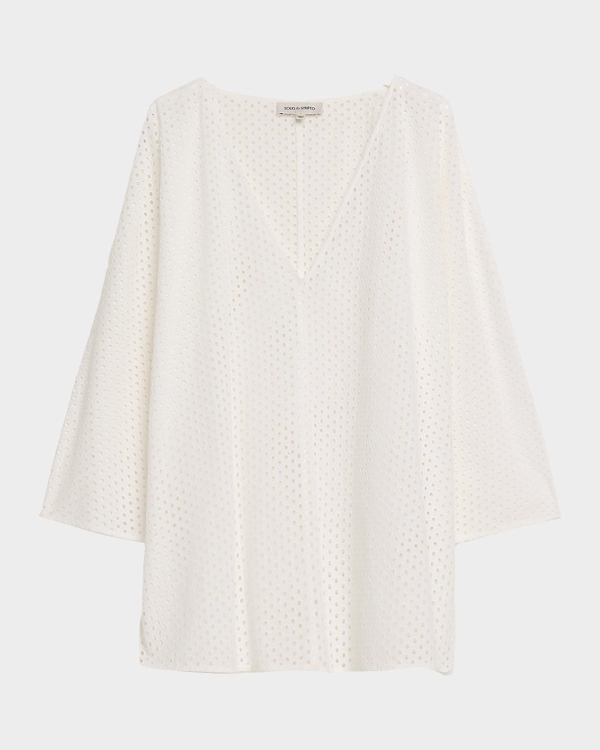 Solid and Striped The Samara Eyelet Tunic Coverup