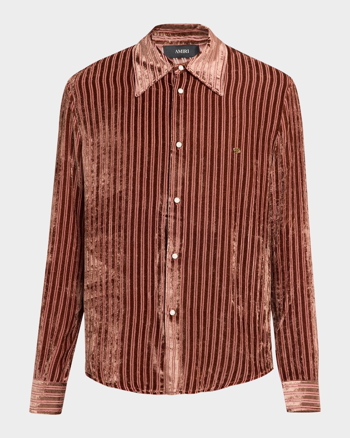 Men's Velvet Stripe Dress Shirt