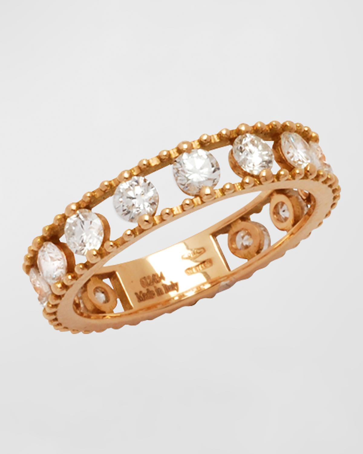 Allegra 18k Rose Gold Diamond Openwork Band Ring (1.34ct.), Size 6.5