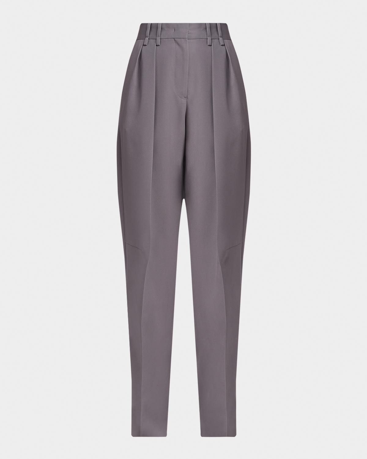 Jil Sander Pleated Wool Straight-Leg Pants