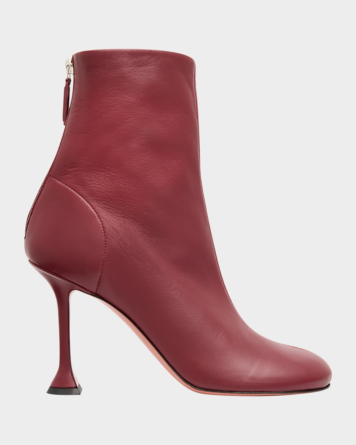 Amina Muaddi 95mm Iris Leather Booties