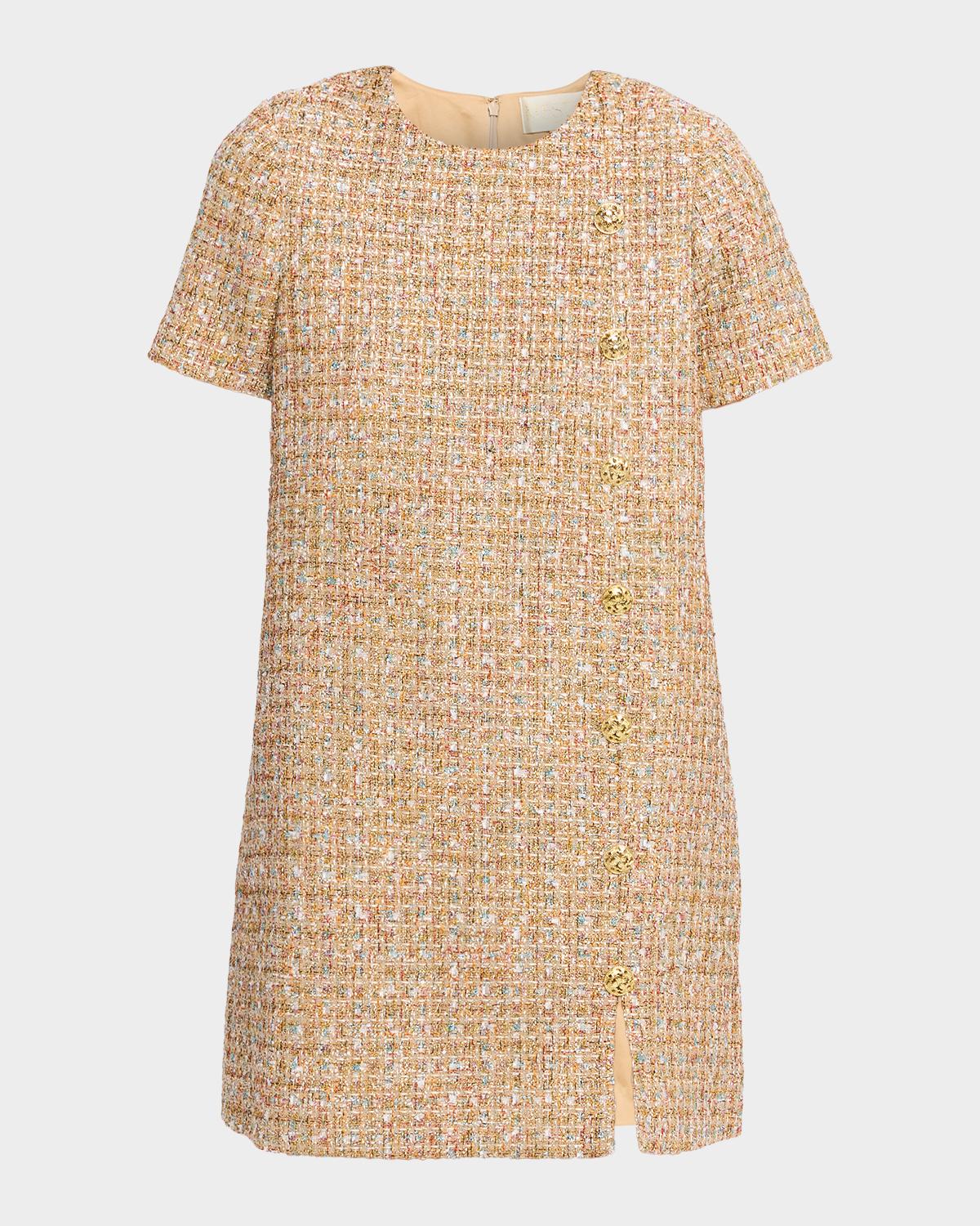 Mestiza New York Isolde Metallic Tweed Mini Dress