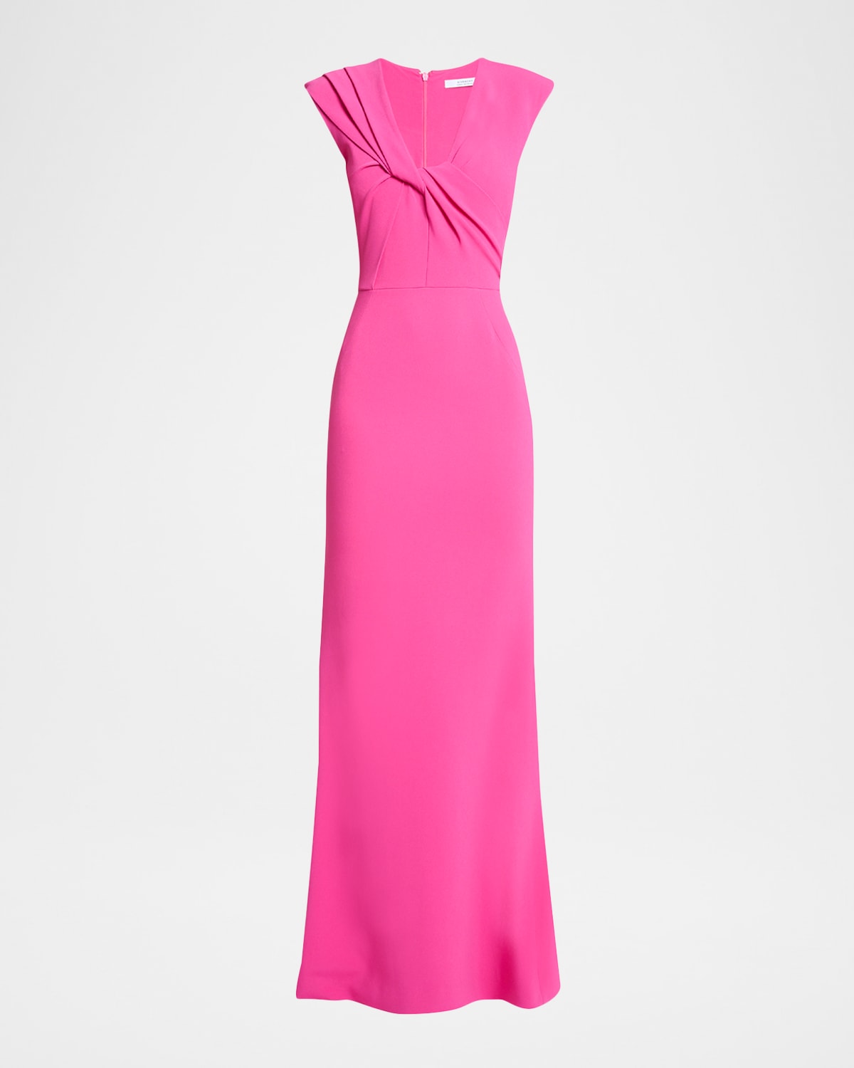 Givenchy Draped Scoop-neck Sleeveless Maxi Dress In Pink