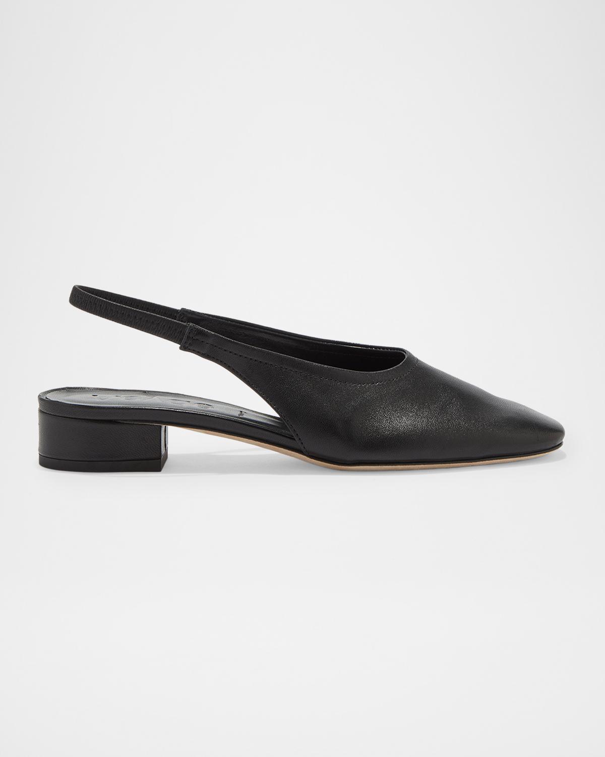 Aeyde Dua Nappa Leather Slingback Flats