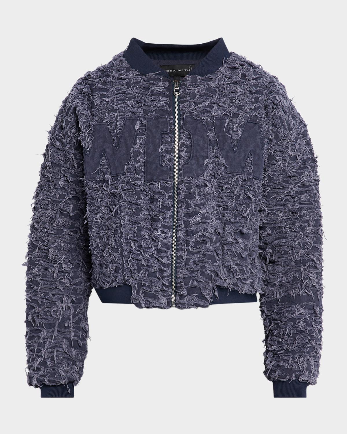 WHO DECIDES WAR Men's Husk Distressed Bomber Jacket